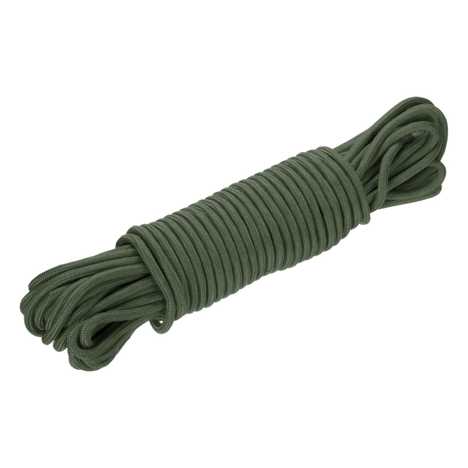 QUARKZMAN Corde tressée en Corde en polypropylène 30M/98ft 1/2" 12mm Vert Olive pour Utilisation intérieure et extérieure, Camping, Corde à Linge