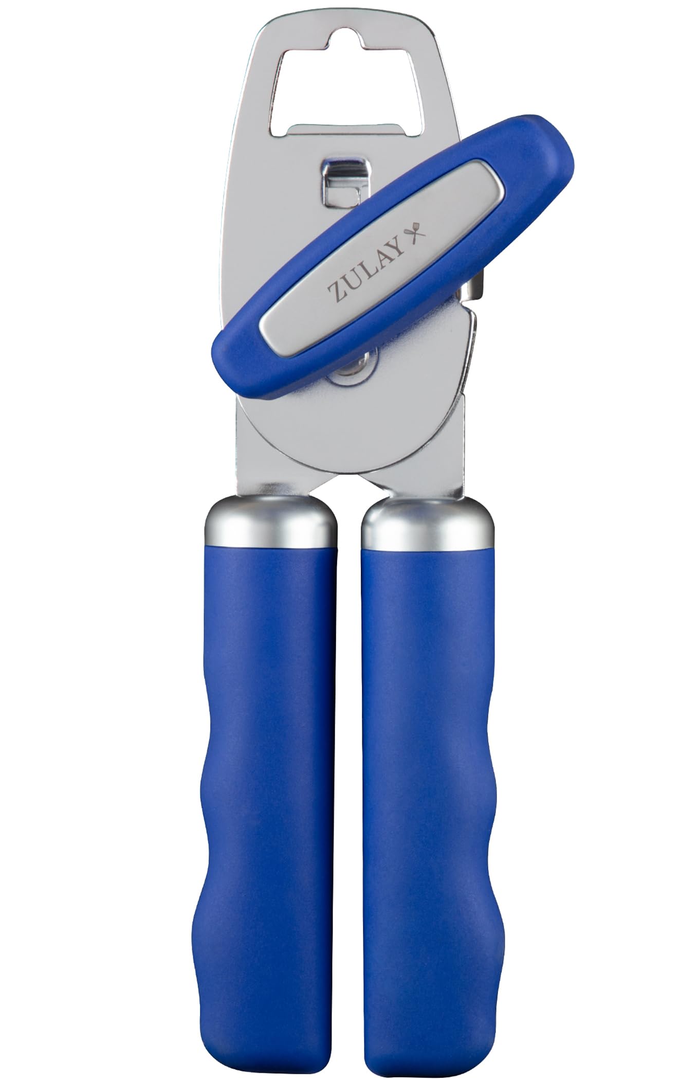 Zulay Kitchen Manual Can Opener Heavy Duty Patented Stainless Steel, Royal