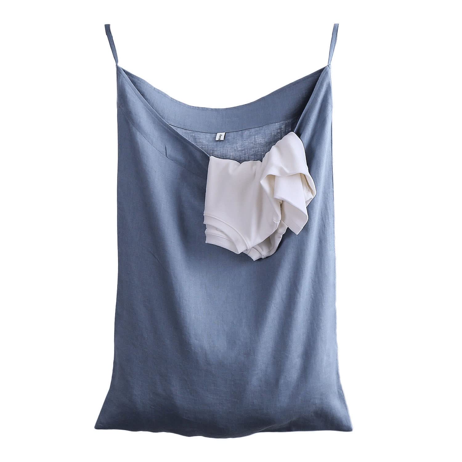 Cesta colgante de lino Amazhiyu para optimizar espacio y eliminar el desorden de ropa sucia