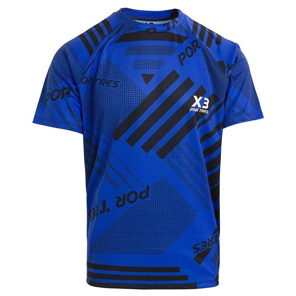 X3 por Tres Camiseta Padel Hombre Milano Royal|Poliéster Tallas|Regular Fit|Camiseta Hombre Manga Corta|T Shirt Transpirable|Made in Italy, Turquesa, XXL