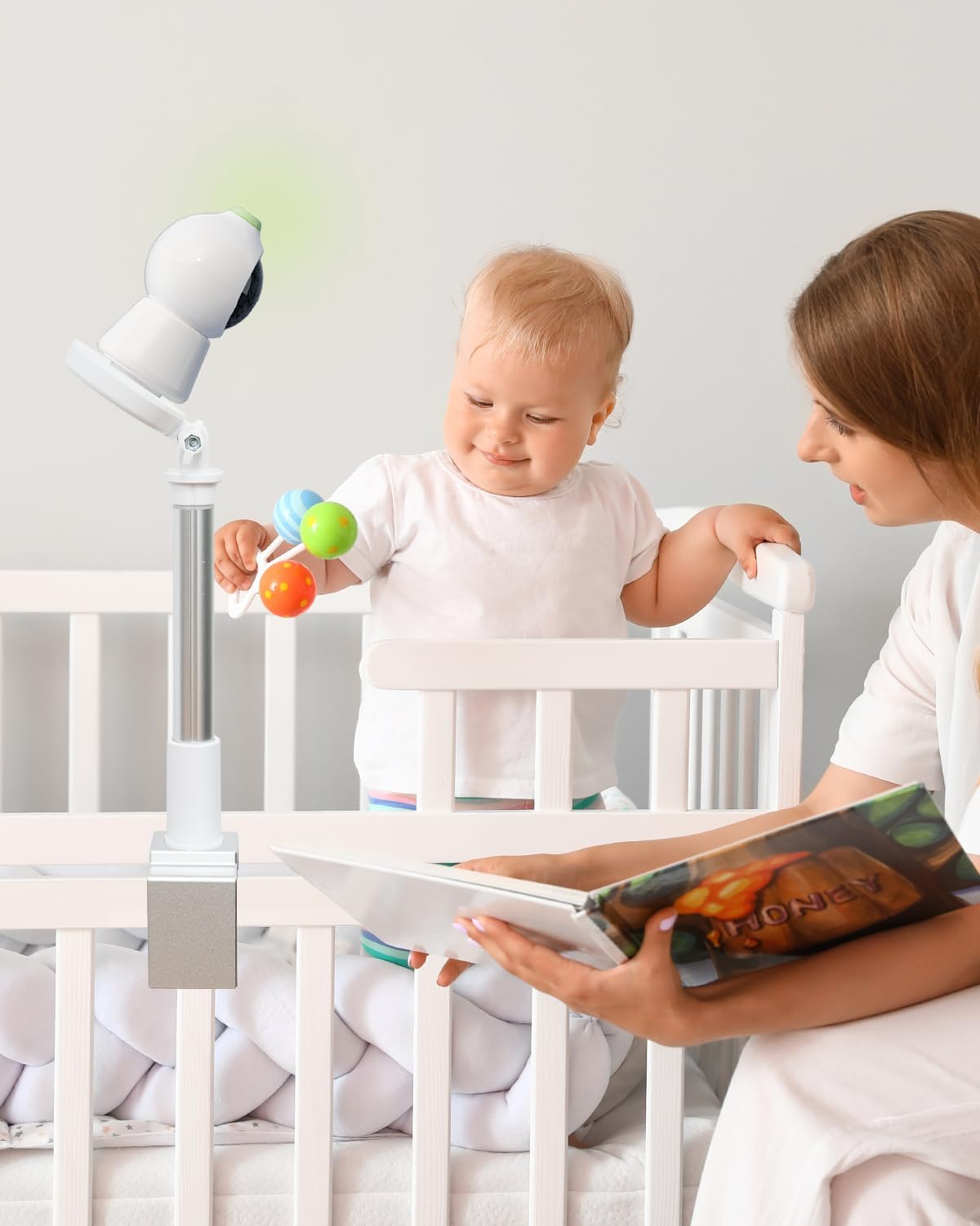 Mount installed on a crib