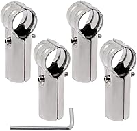 Vista 8 de Abrazadera en T para riel de extremo de valla de 1 pulgada, piezas de valla de enlace de cadena de acero inoxidable, abrazadera de tubo con perno