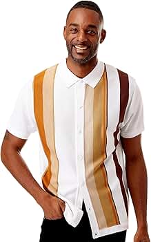 Men's Short Sleeve Knit Sports Shirt - Modern Polo Vintage