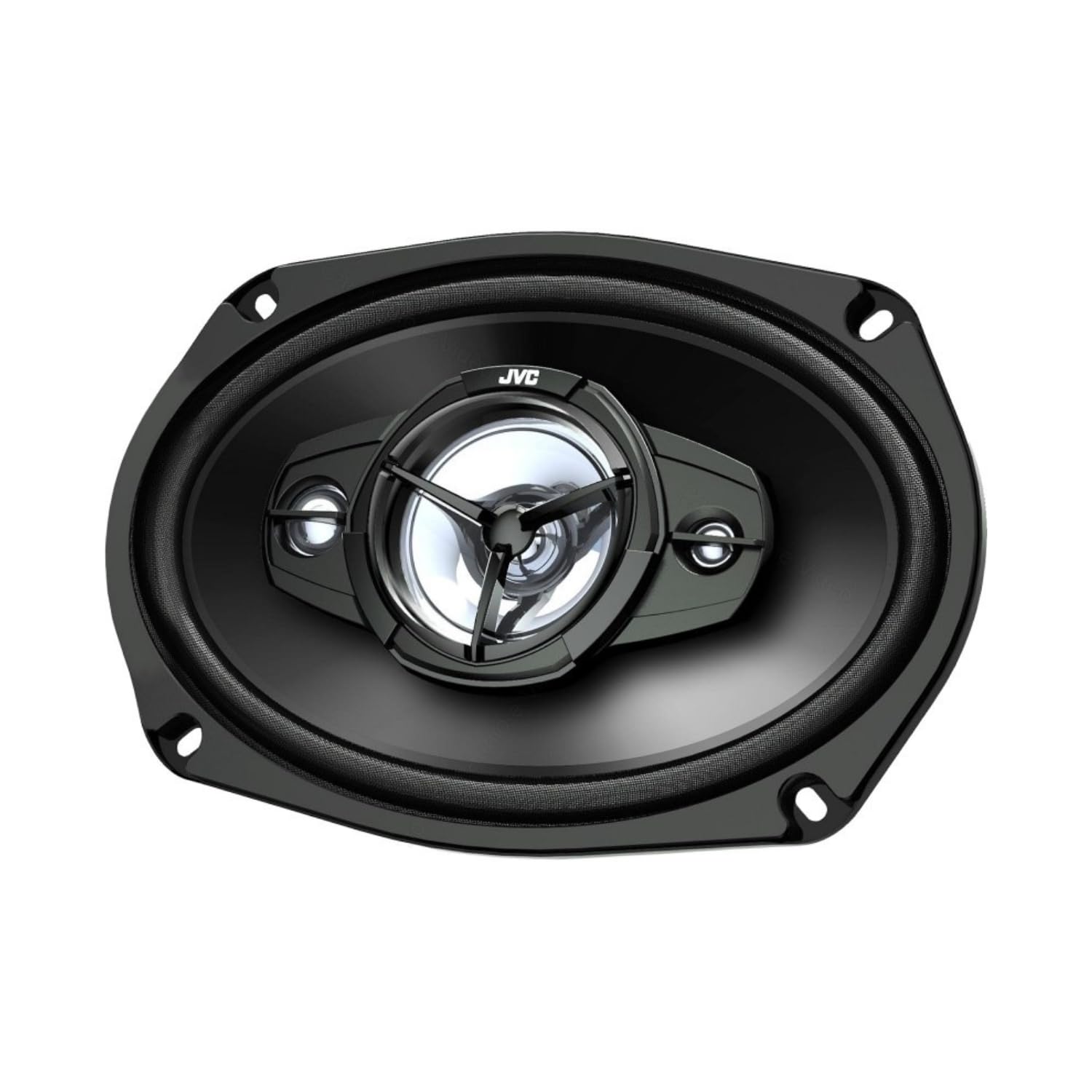 JVC CS-DR6930 Altoparlanti coassiali a 3 vie, 500 W di potenza massima e 70 W RMS, Pressione sonora uniforme di 88 dB/W.m, Woofer da 15 x 23 cm (6' x 9') in mica/carbonio, Nero
