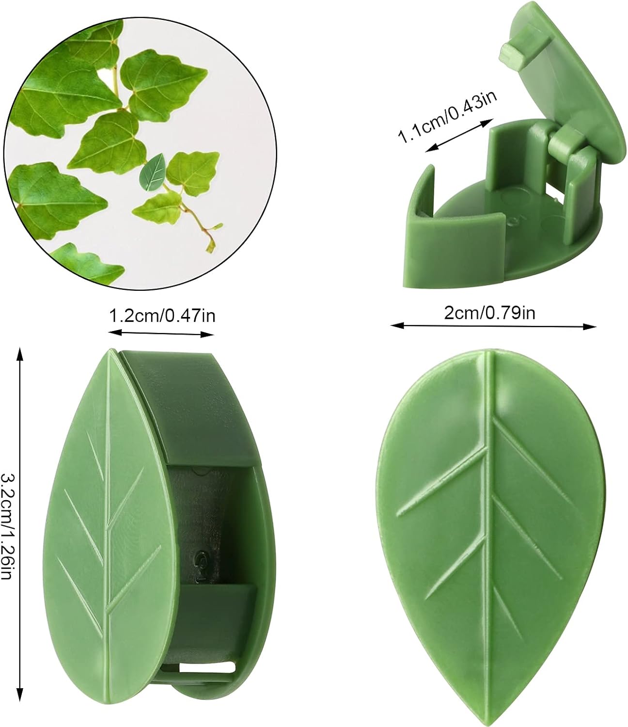 50 Pieces Garden Plant Clips, Waterproof Invisible Plant Climbing Wall Fixture Clips, Vine Rattan Wire Cable Fixing with Self-Adhesive Sticker