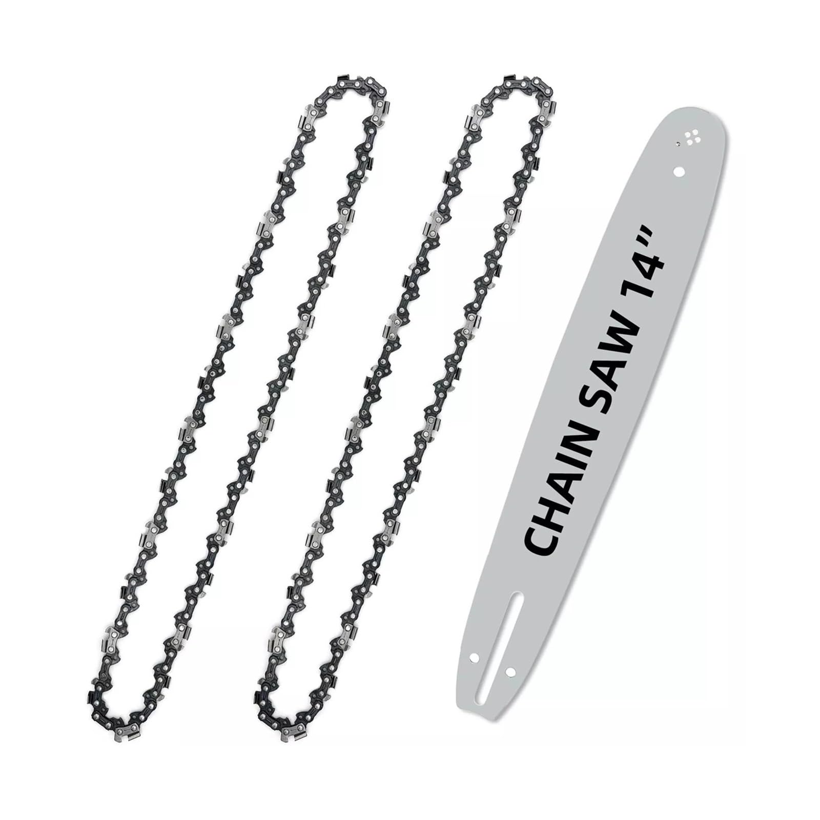 2 14" para Cadenas de Motosierra + Barra guía de Cadena de 3/8" LP, Paso de 0,50" Calibre 52, eslabón Impulsor Reparar