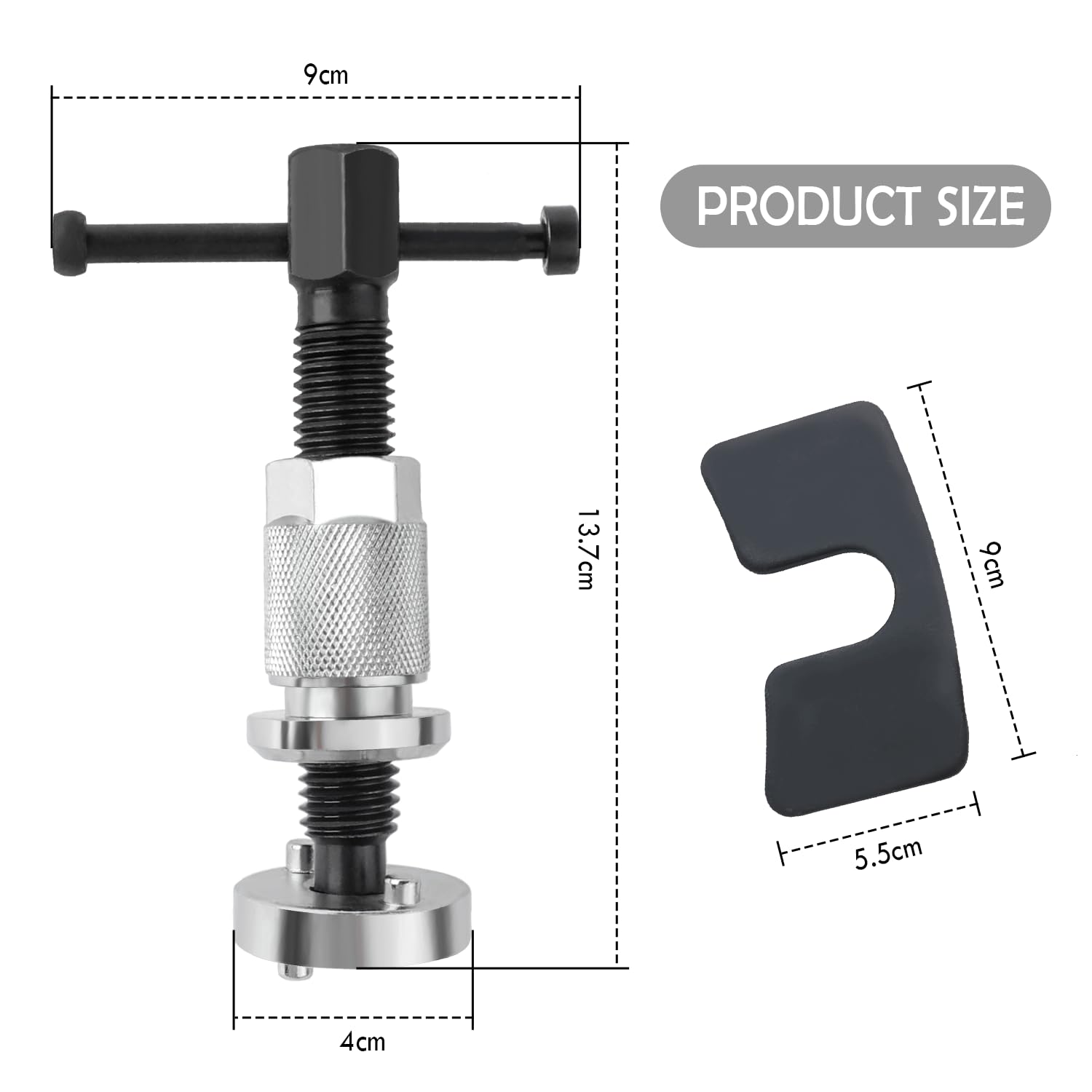 Brake Caliper Rewind Tool,Right Hand Brake Caliper Tool for Replacement Rear Brake Pad,Universal Automotive Tools Brake Piston Rewind Tool Compatible with Audi,Ford,Honda
