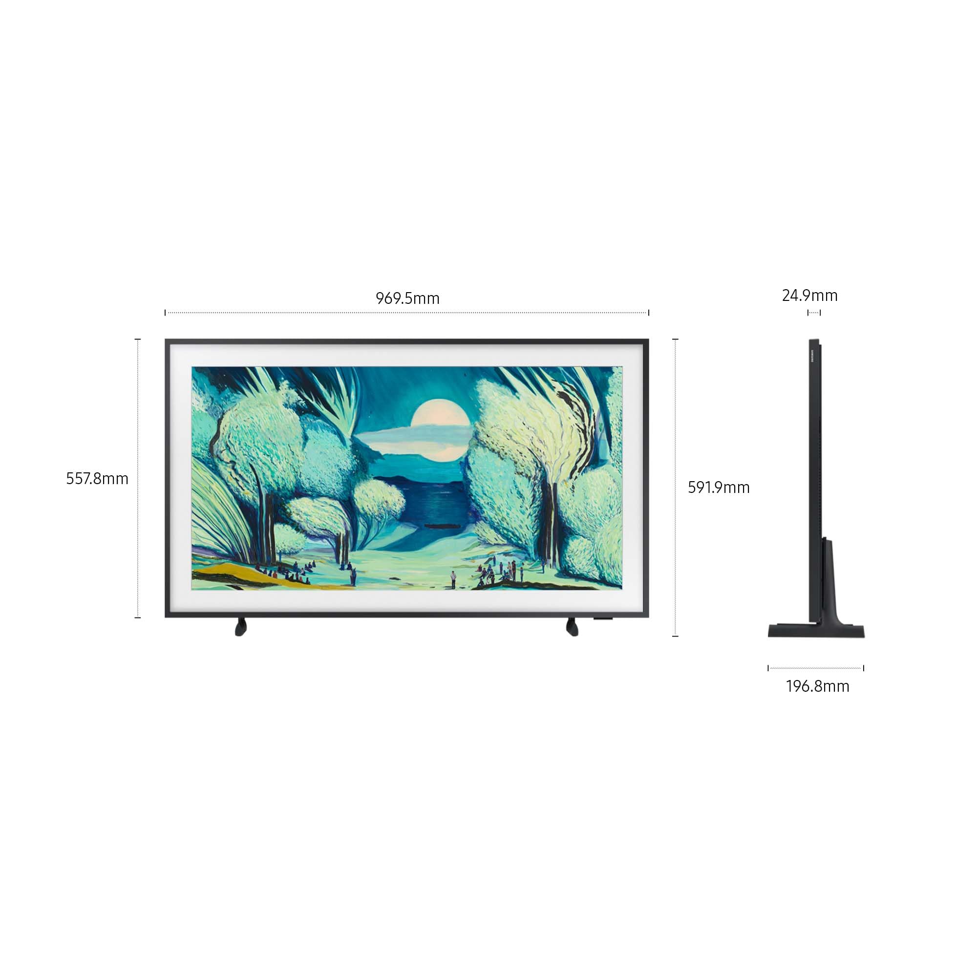 Samsung The Frame 4K Vision AI Smart TV 43'' QE43LS03FAUXZT QLED 4K, NQ4 AI Gen2 Processor, AI Upscaling, Matte Display, Dolby Atmos & OTS Lite, Modern Frame Design, PACCHETTO INTRATTENIMENTO, 2025
