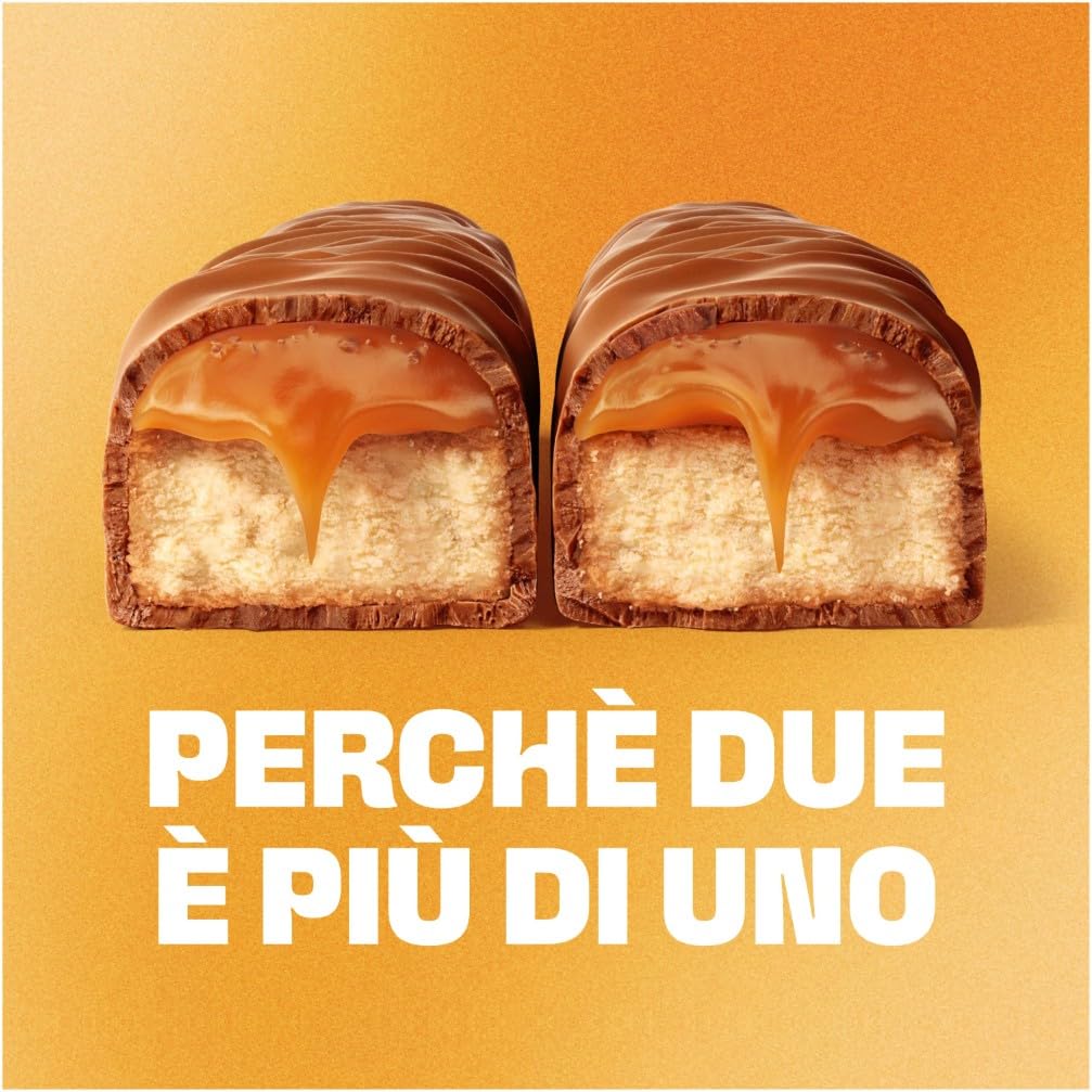 Twix, Barretta Snack con Biscotto Gustoso e Croccante Con Caramello Ricoperto di Cioccolato al Latte, 25 barrette x50g (1250g), Per Idee Natale 2025, Nuova versione