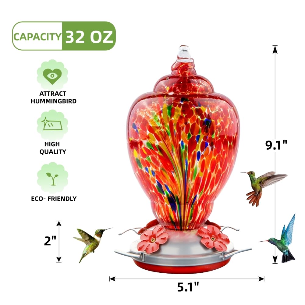 Amazon.com : WOSIBO Hummingbird Feeder for Outdoors Patio Large 32