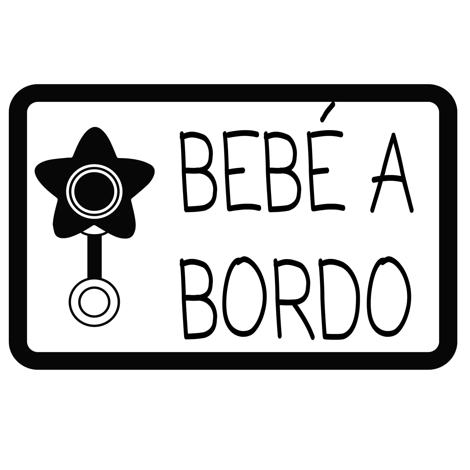 Pegatina Bebé a Bordo. Adhesivo vinilo para coche o moto. Sticker (Baby On Board, Baby In Car) (41.Bebé niño triángulo) — view 13