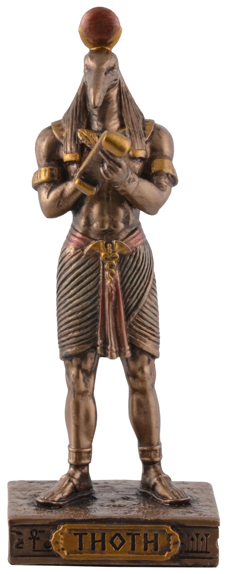 Vogler Joh. Vogler Gmbh Bronze/Coloured Egyptian God Thoth, Miniature, By Veronese