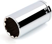 Vista 129 de TEKTON Juego de llaves de vaso de 6 puntos de 1/4 pulgadas de profundidad con riel, 11 piezas (5/32 - 9/16 pulgadas) SHD90105