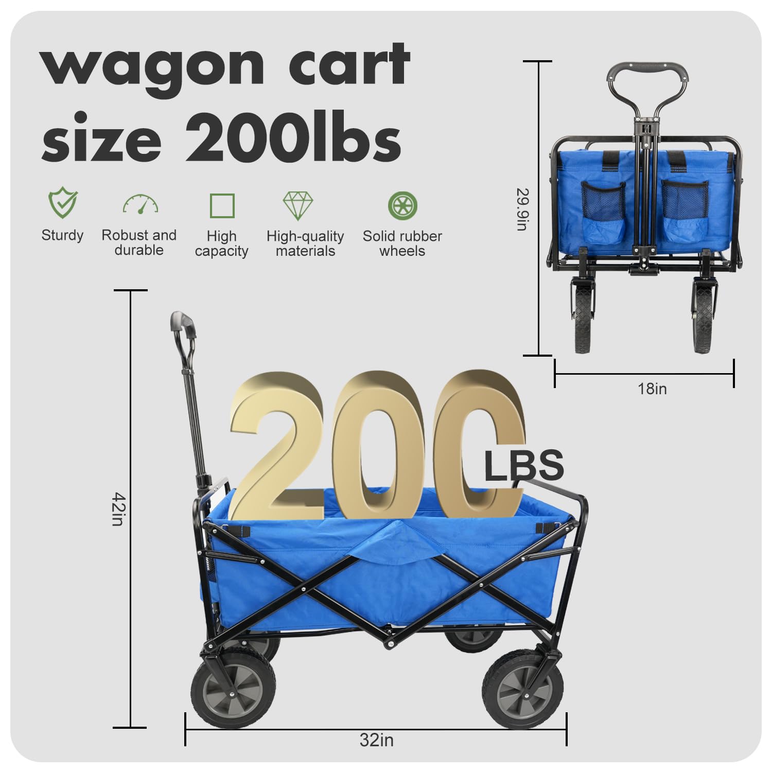 Amazon.co.jp: ノーブランド品 ZZキャリーワゴンミニキャンプキャリー
