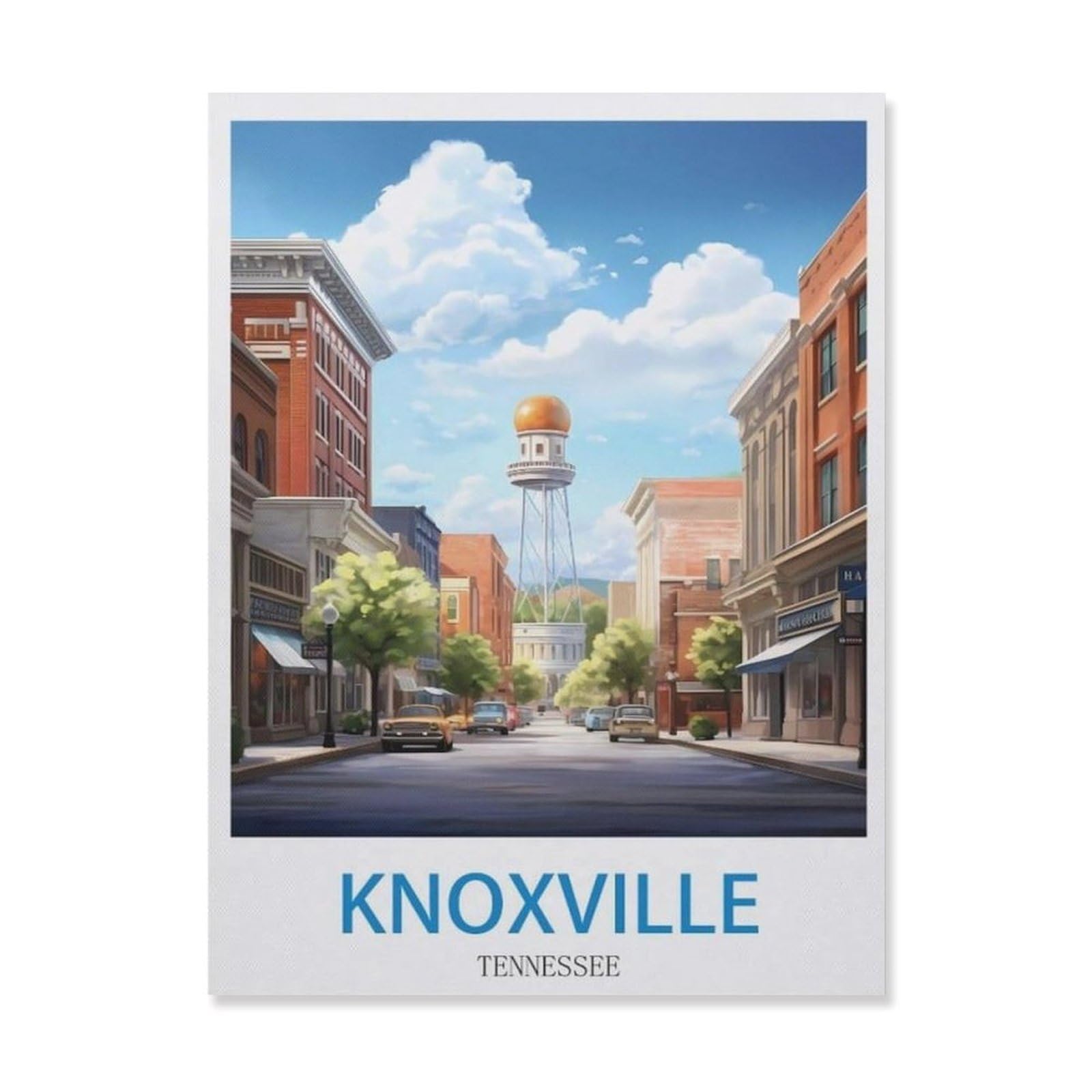 Vintage Metal Tin Sign，Knoxville Tennessee(15x30cm）