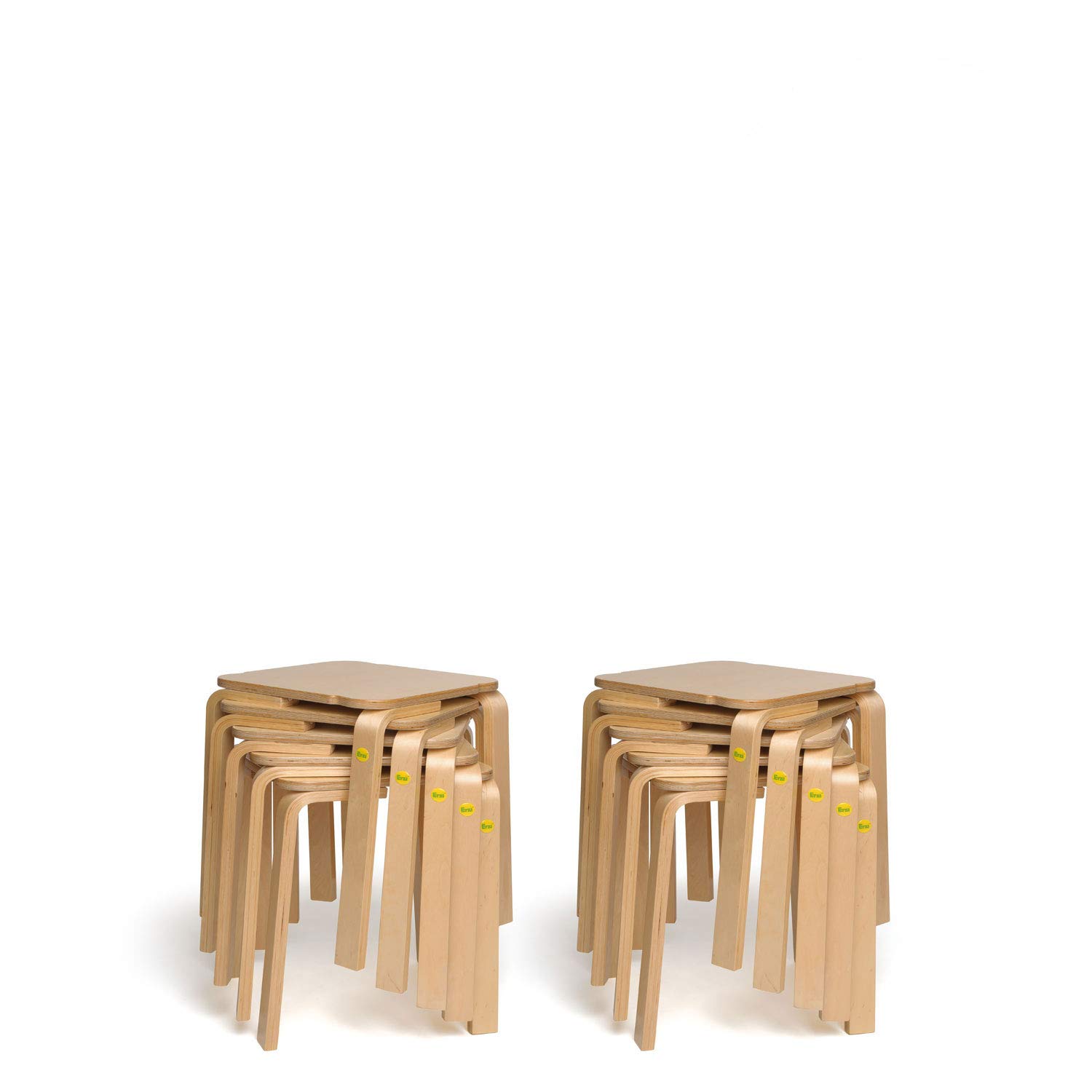 Erzi - Set di 10 sgabelli 25 in legno modellato – Set da 10 mobili in legno