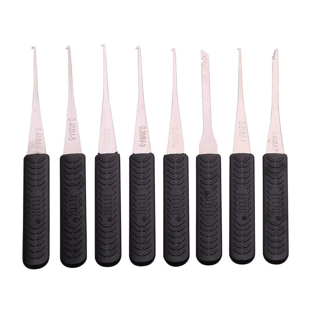 Zestaw do usuwania złamanych kluczy Loboo Idea Extractor Home Depot Narzędzie ślusarskie Hak do otwierania kłódek LockPick (12 szt., Czarny)