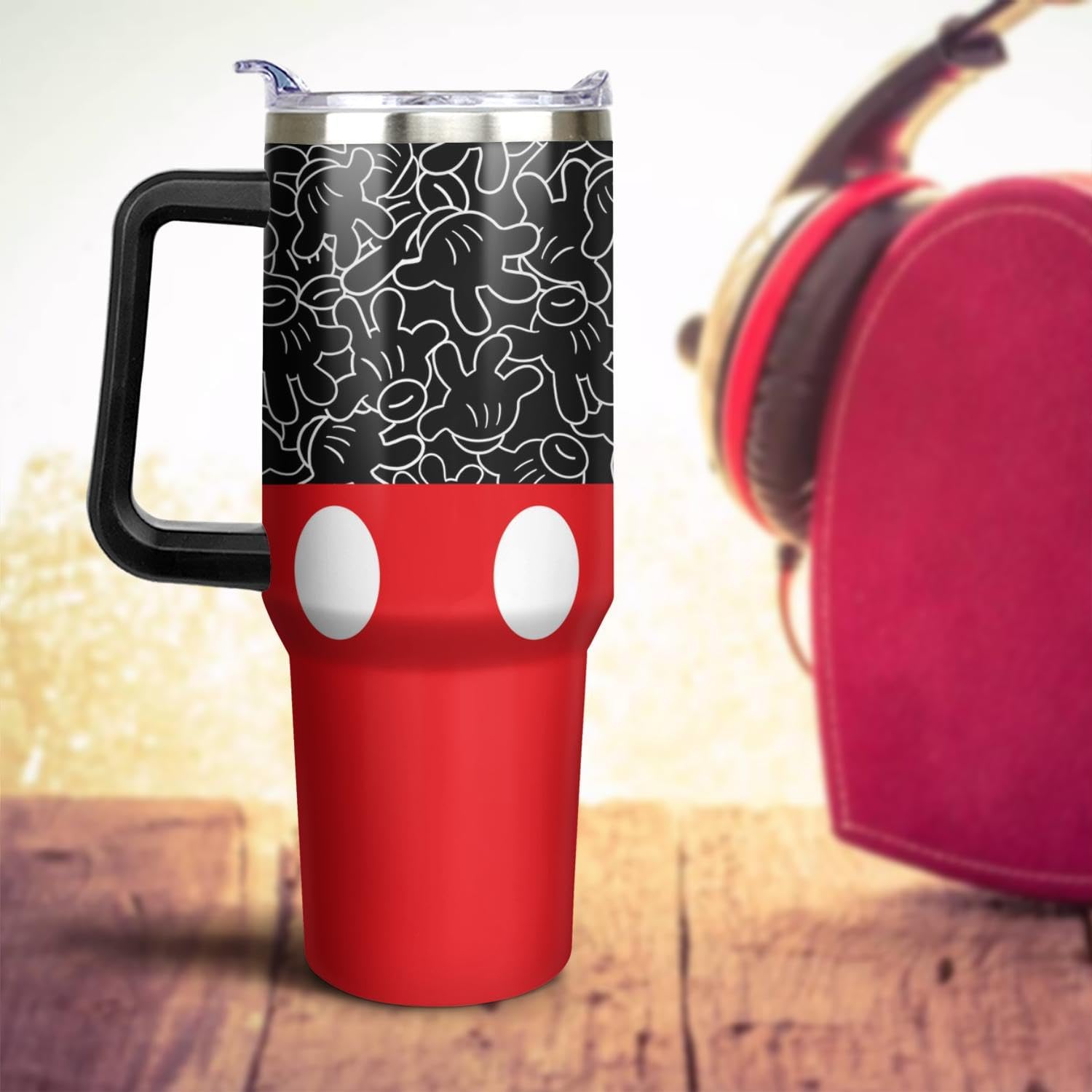 Sunmdecor 40 Oz Tumbler with Handle and Silicone Straws, Coffee Insulated Tumbler with Handle, 40oz tumbler with handle - Image 7