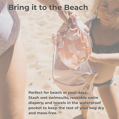 Miniatura 10 de Nora's Nursery Bolsa reutilizable para pañales de tela, cápsula lavable con gran apertura de cremallera, paquete de 2 cápsulas de pañales