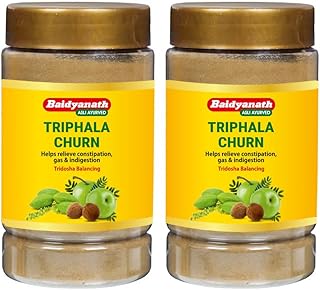 Baidyanath Triphala Churna | Helps Relieve Constipation | Quick Acidity & Gas Relief | Enriched With Amla - 500Gms (Pack Of 2)