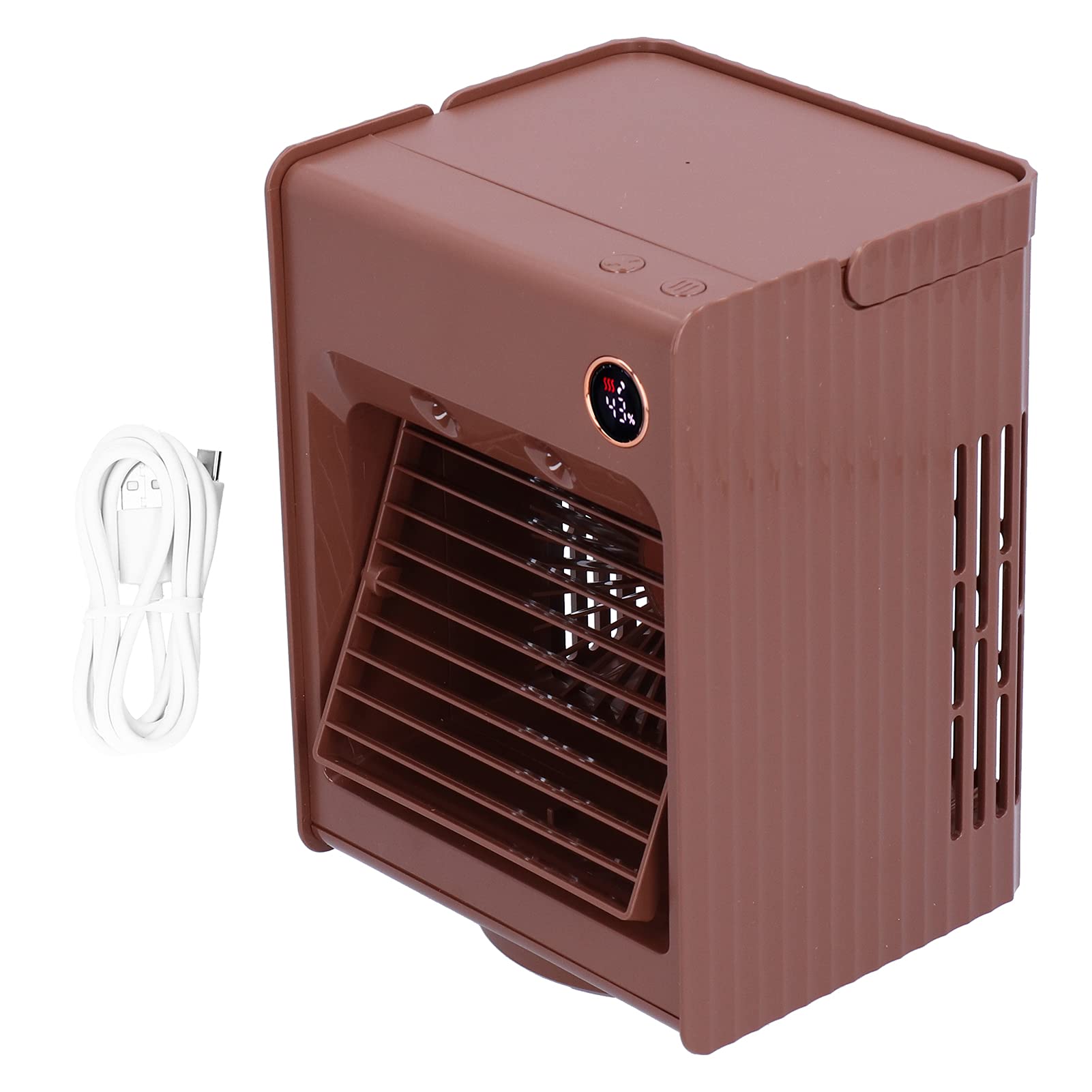 FTVOGUE Ventilatore di Raffreddamento Dell'aria da Tavolo con Spray (Caffè)