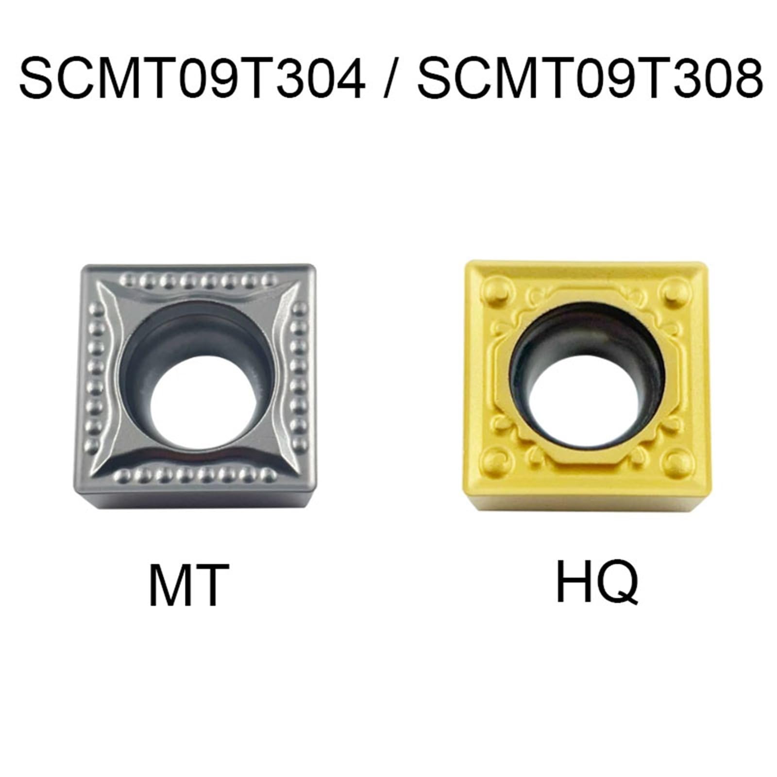 Inserto Giratorio De Cerámica Metálica Carburo CNC Indexable, 10 Uds., Para Acero(SCMT09T308-HQ ZM201)