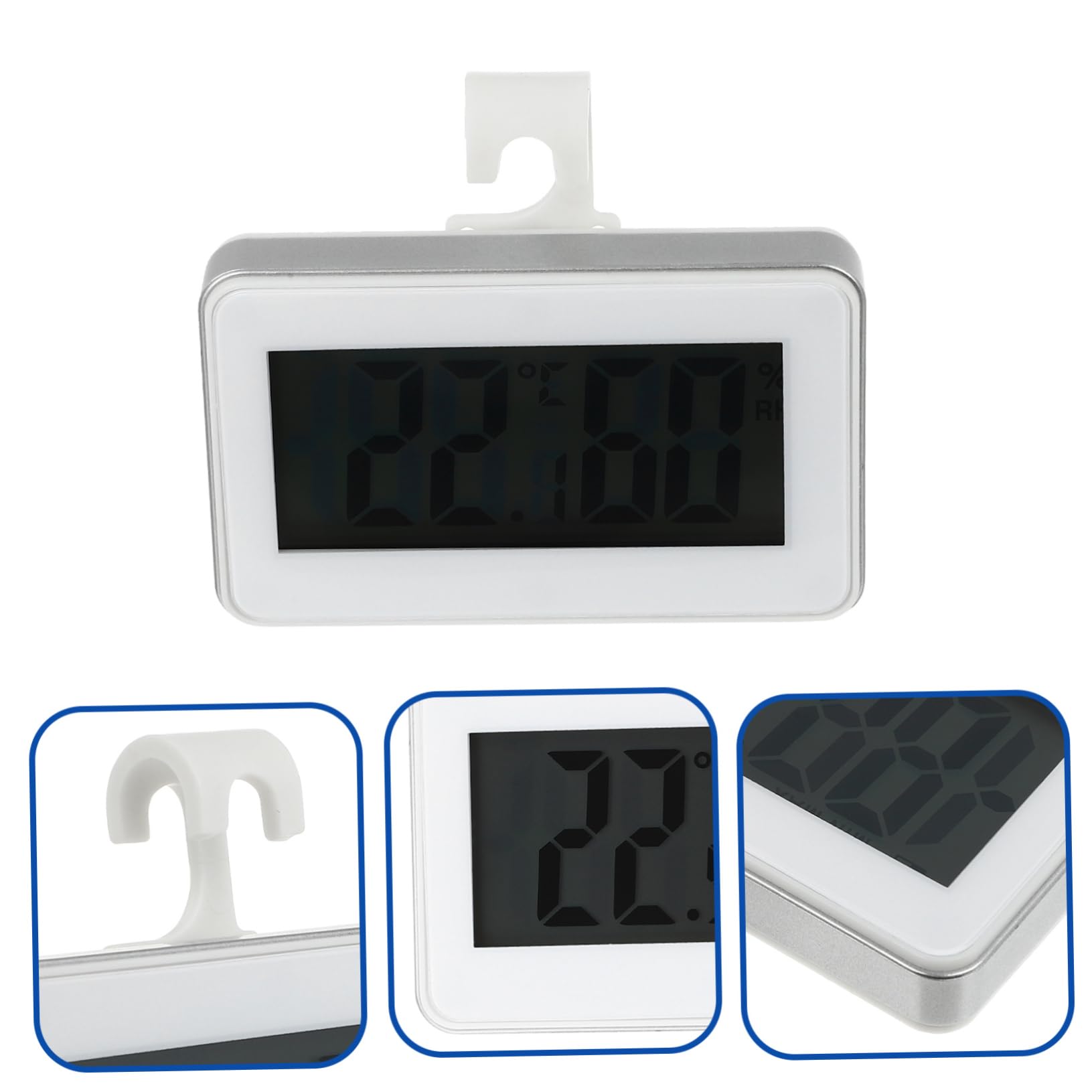 OFFSCH Mini Home Refrigerator Thermometer Indoor Outdoor Thermometer Hygrometer Temperature Humidity Gauge
