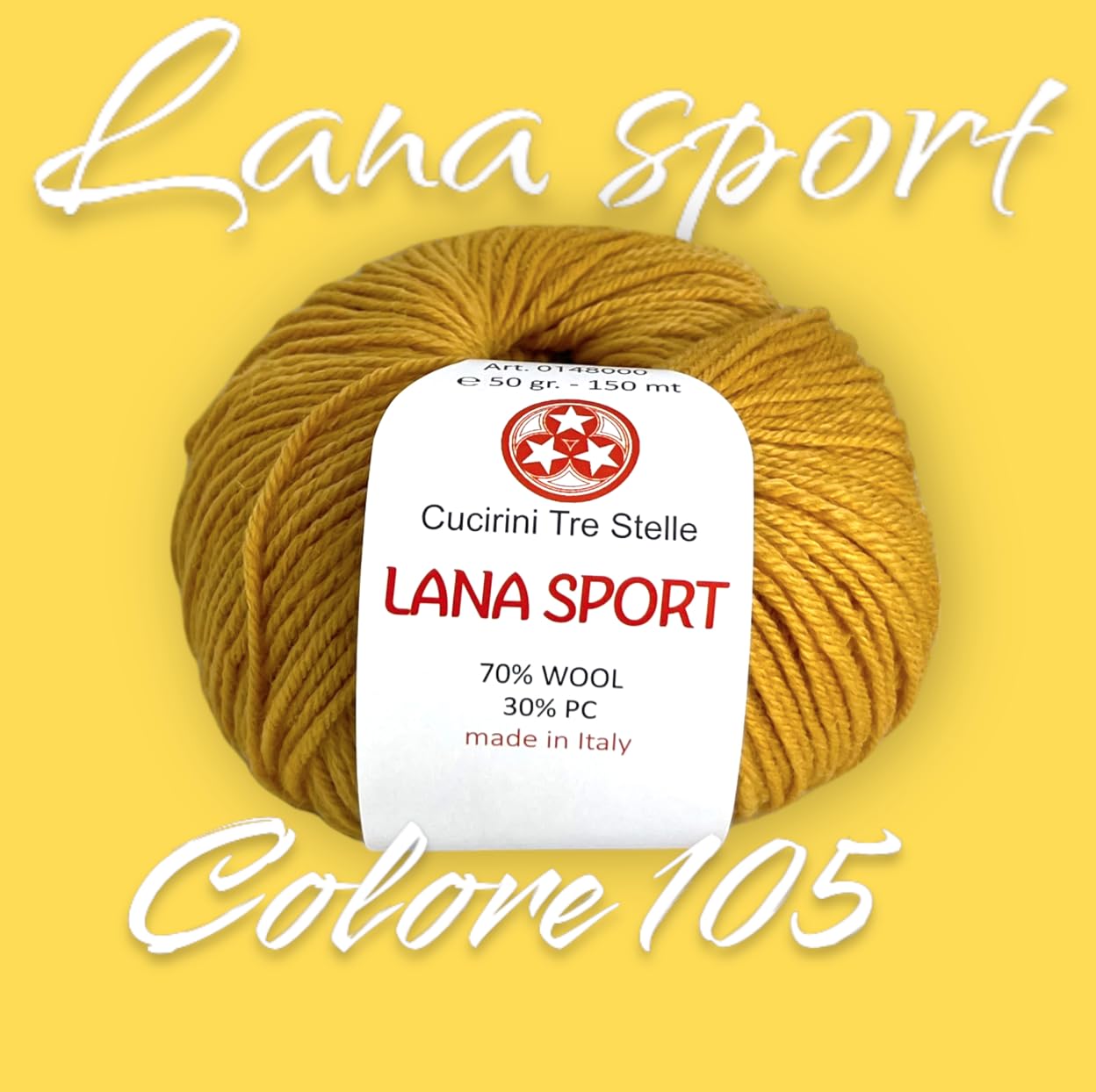 M7352 402/50/2 888 NATURALE M7352 CUCIRINI TRE STELLE ORO 100% Cotone