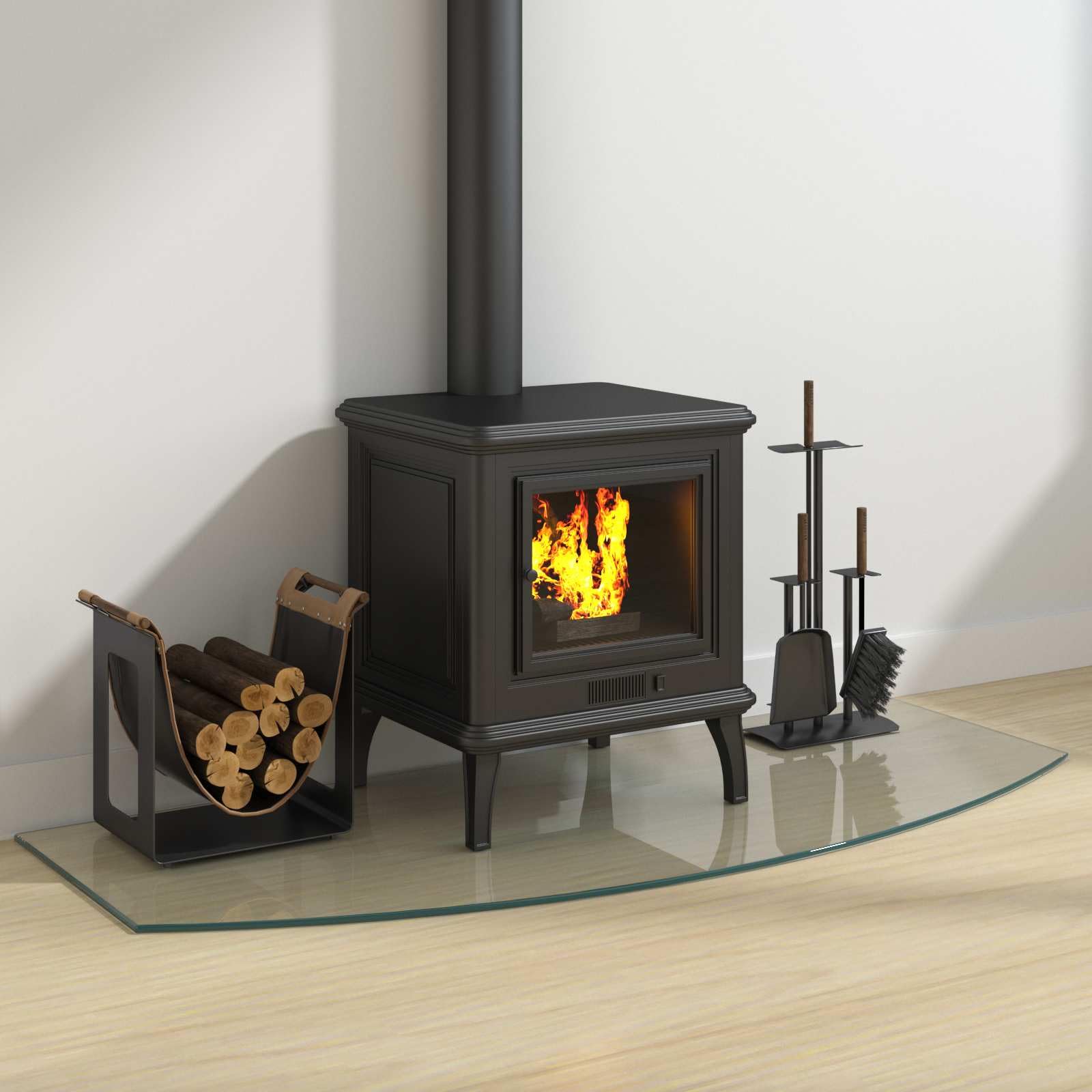 Lastra in vetro per braciere 120 x 50 cm, piastra di base in vetro temperato resistente al calore come protezione dalle scintille