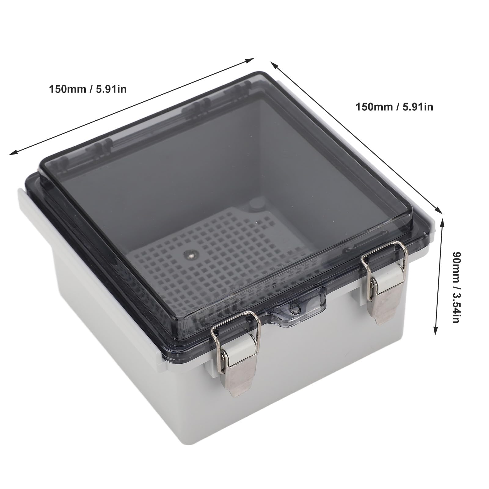 IP67 Wodoodporna Elektryczna Skrzynka Przyłączeniowa 150x150x90mm, Zewnętrzna Obudowa Zasilająca Z Przezroczystą Pokrywą, Idealna Do Skrzynki Rozdzielczej