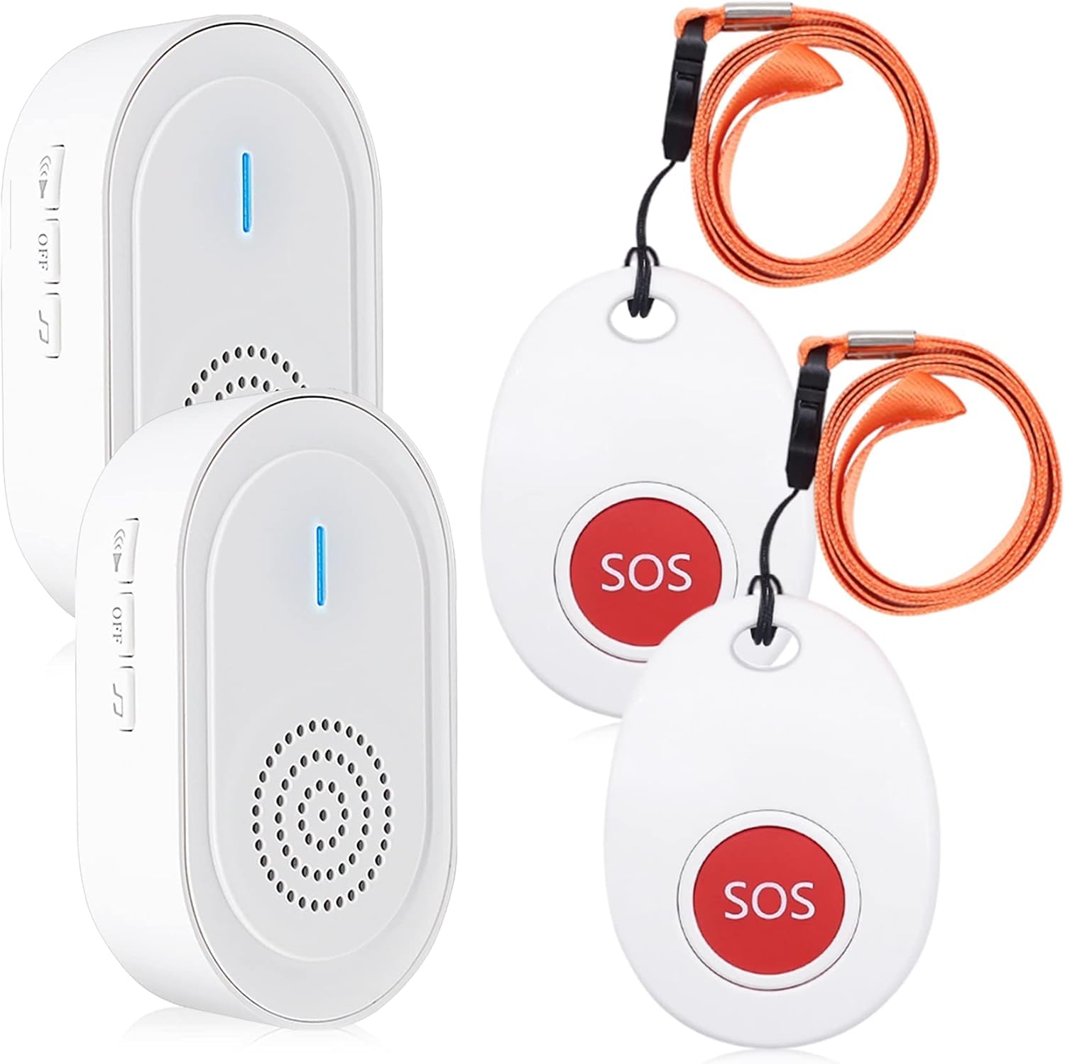 Botón de Llamada Emergencia Inalámbrica/Sistema de Alarma Hogar/Buscapersonas del Cuidador para el Paciente Personal de Edad/Receptor Cargable