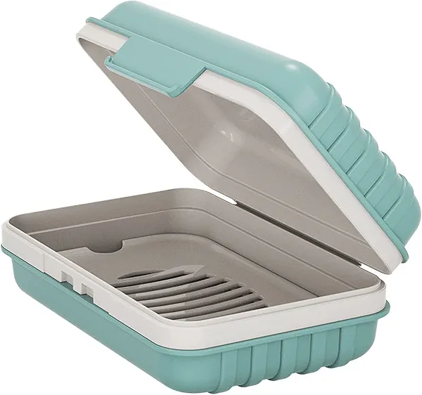 Doter Travel Soap Holder with Lid - Draining Soap Box for Shower -Compact Travel Soap Case Leak-Proof Design for Camping, Hiking, Gym & Outdoor Use | Keeps Soap Dry & Hygienic