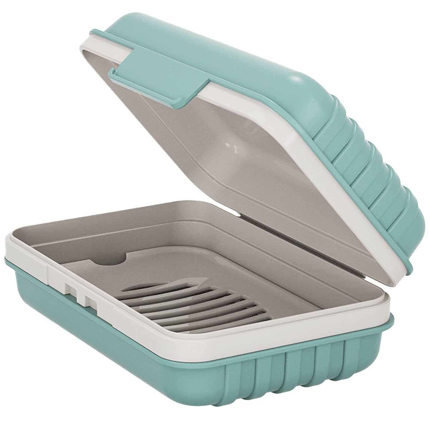 Doter Travel Soap Holder with Lid - Draining Soap Box for Shower -Compact Travel Soap Case Leak-Proof Design