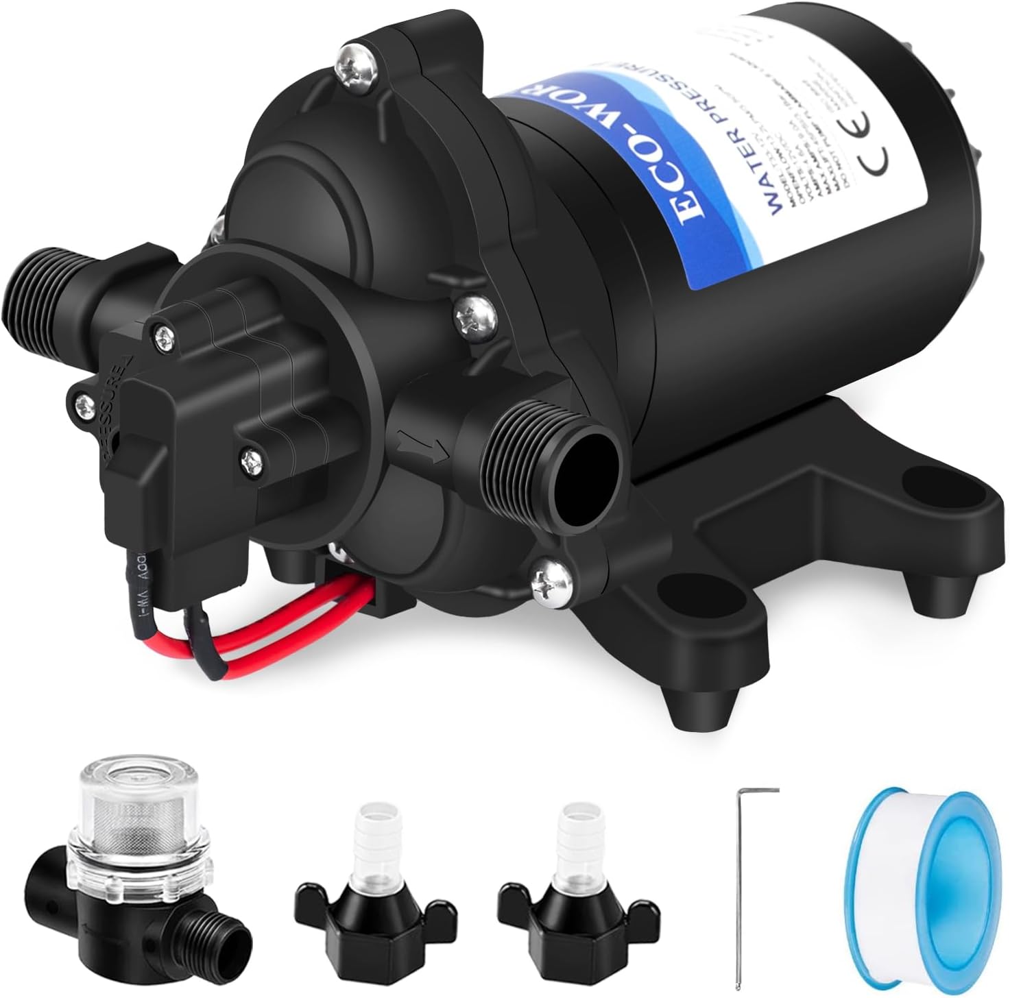 SEAFLO Bomba De Presión De Agua Industrial Serie 33 Con Enchufe De Alimentacion Para Toma De Corriente 115 Vca 3 3 Gpm 45 Psi Colombia - Foto 3