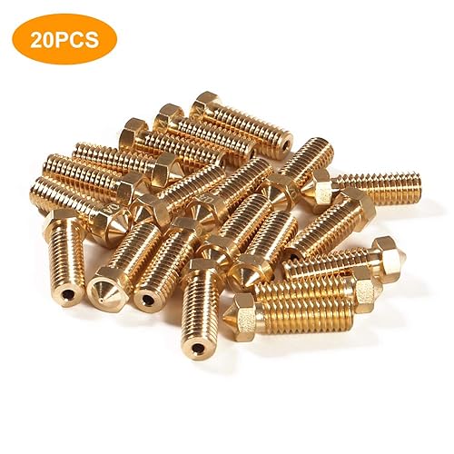 Vista 16 de Kit de boquillas para impresora 3D M6 con agujas de limpieza, boquilla extrusora de latón V6 V5, cabezal de impresión de 0.069 in de filamento