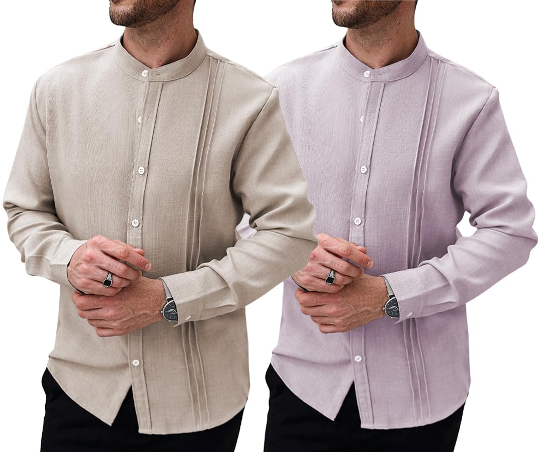 tagdo Men's Casual Shirt for Men | Linen Shirt | Full Sleeve| Summer - Regular Fit (2047)-picture-34