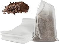 HRX Package 50 Pack 4x6 Inch Disposable Cold Brew Bags - Fine Mesh Drawstring Filters for Mess-Free Iced Coffee, Tea, Herbs & Spices