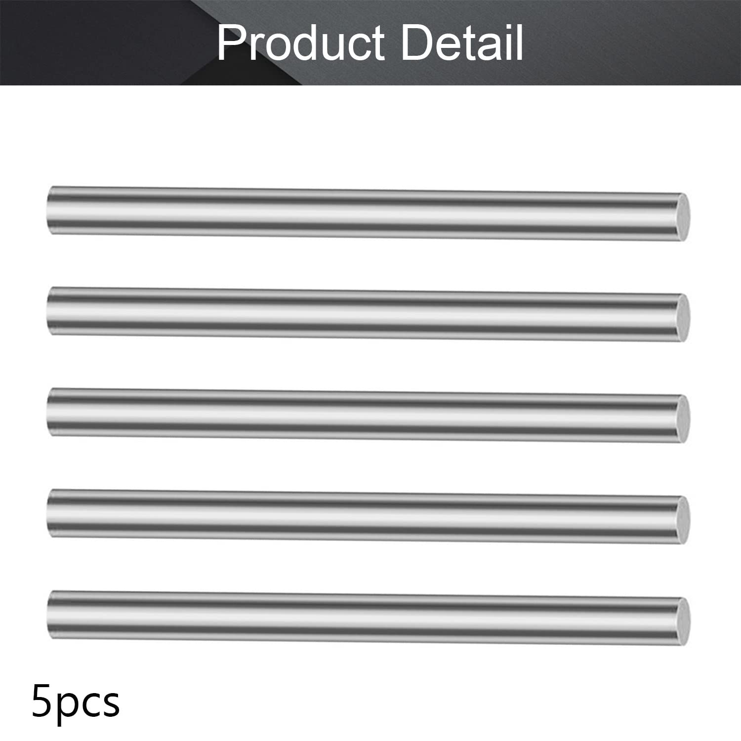 Utoolmart Okrągły pręt stalowy, 5,5 mm HSS narzędzie tokarskie 100 mm długość, do wiertarki wałowej tokarki wytaczanie maszyna toczenie oś miniaturowy, cylindryczne sworzeń DIY narzędzie rzemieślnicze, 5 szt.