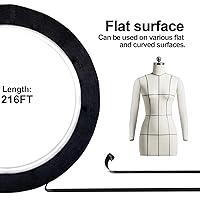 Vista 2 de Medsuo 3 rollos de cintas de marcado de cuadrícula de pizarra blanca negra de 0.118 in de ancho, cinta autoadhesiva para líneas de gráficos, cinta