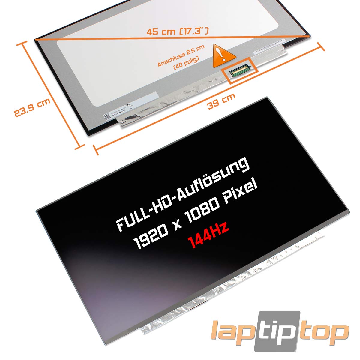 17,3" LED Display matt passend für N173HCE-G33 144Hz 72% Gamut Full-HD