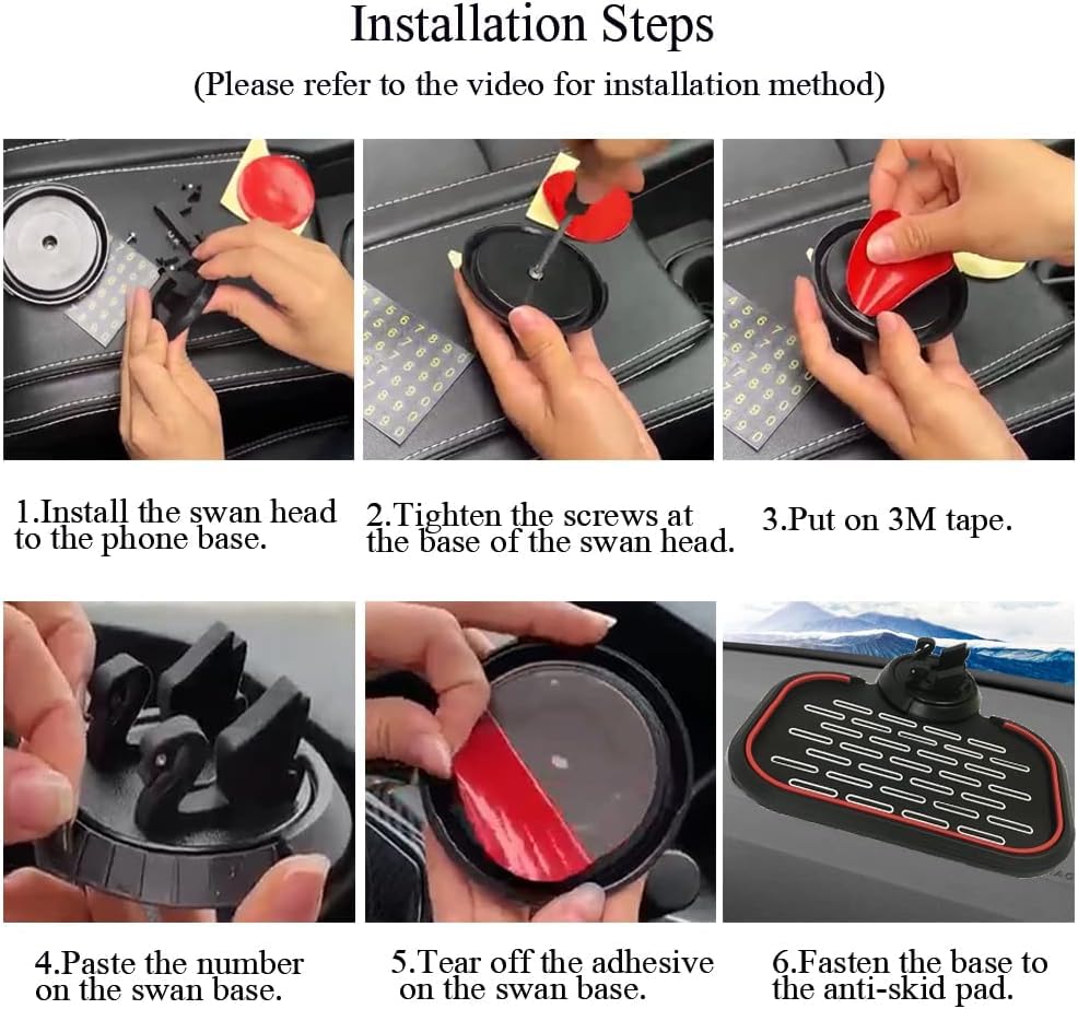Image of Azelf Phone Mat, Phone Holder for Car,Multifunction Car Anti-Slip Mat Auto Phone Holder, Phone Mount Silicone Car Pad Mat,Anti Skid Dashboard Sticky Pad for Keys,Gadgets