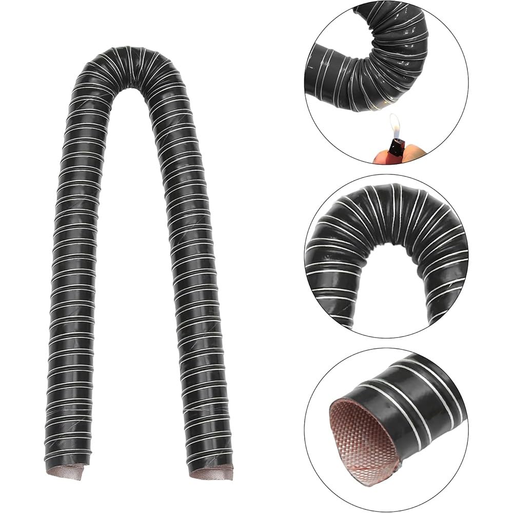 20 35 45 65 76 89 115 127mm Tubo Flessibile in Silicone Condotti Tubo di Ventilazione Flessibile Condotto Flessibile per Automobili/Fabbriche/Tunnel(2m(6.6ft),115mm)