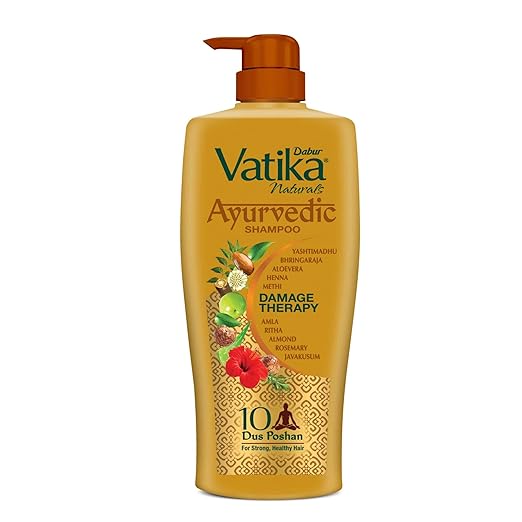 DABUR Vatika Ayurvedic Shampoo, 640ml : Power of Dus Poshan for 10 Hair Problems at Rs. 287