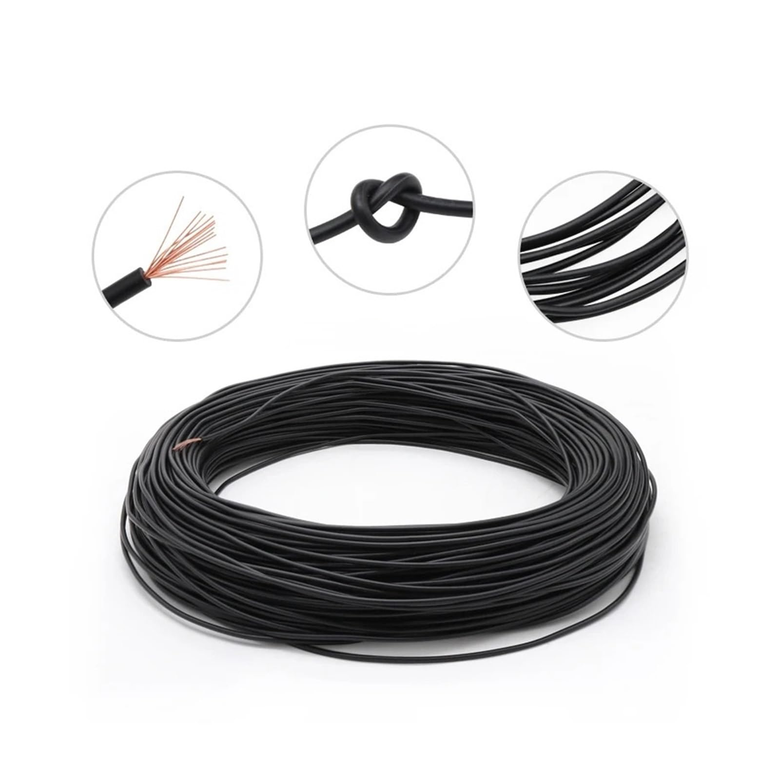 1/2/3/5M RV Czysty Drut Miedziany 11 13 15 17 18 20 22AWG Izolacja PVC Jednordzeniowy Do Samochodowego Sprzętu Audio Elastyczne Przewody Elektryczne