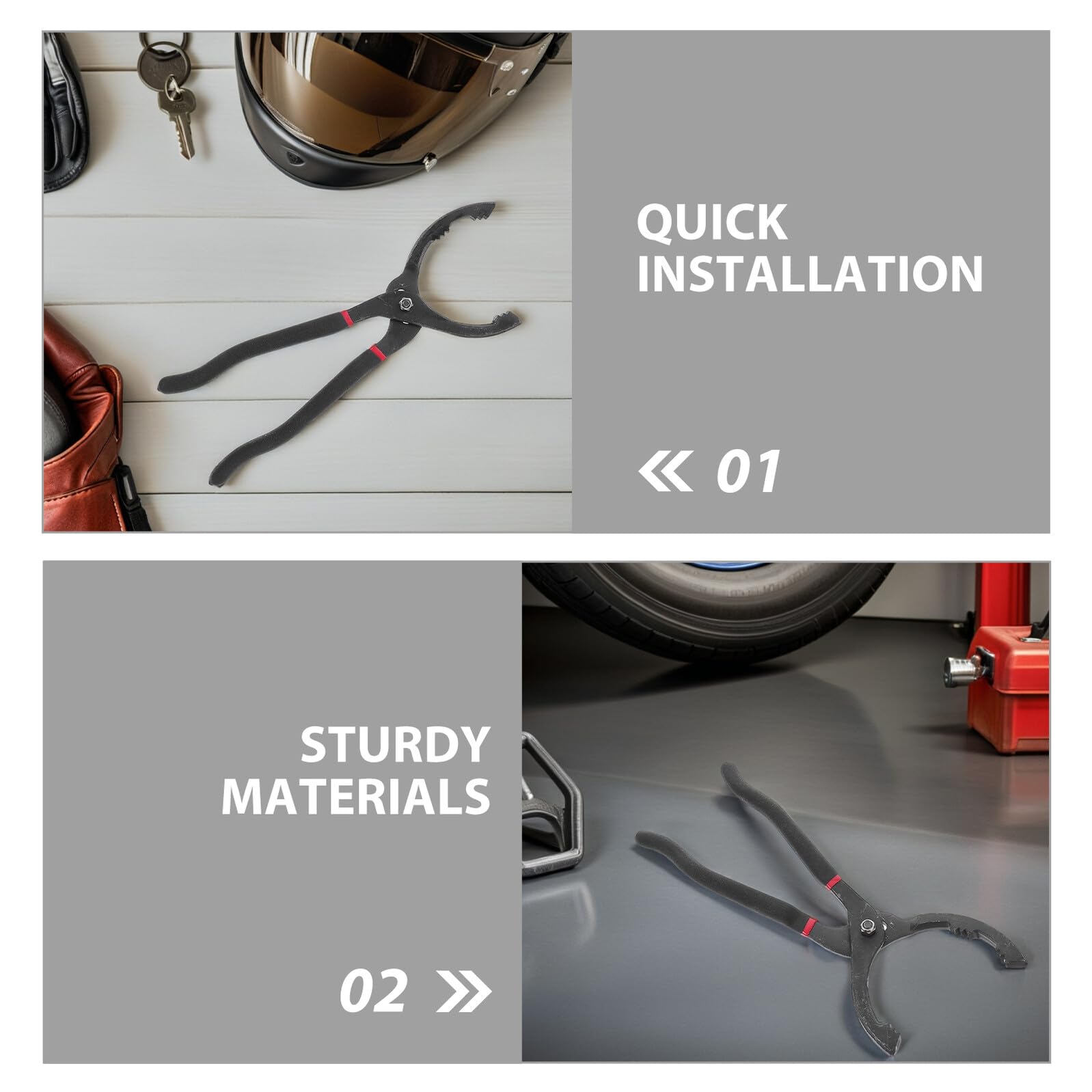 2pièces Clé à Réglable Pince à Filtre pour Démontage et Installation Rapide Outil Robuste pour Véhicules Lot