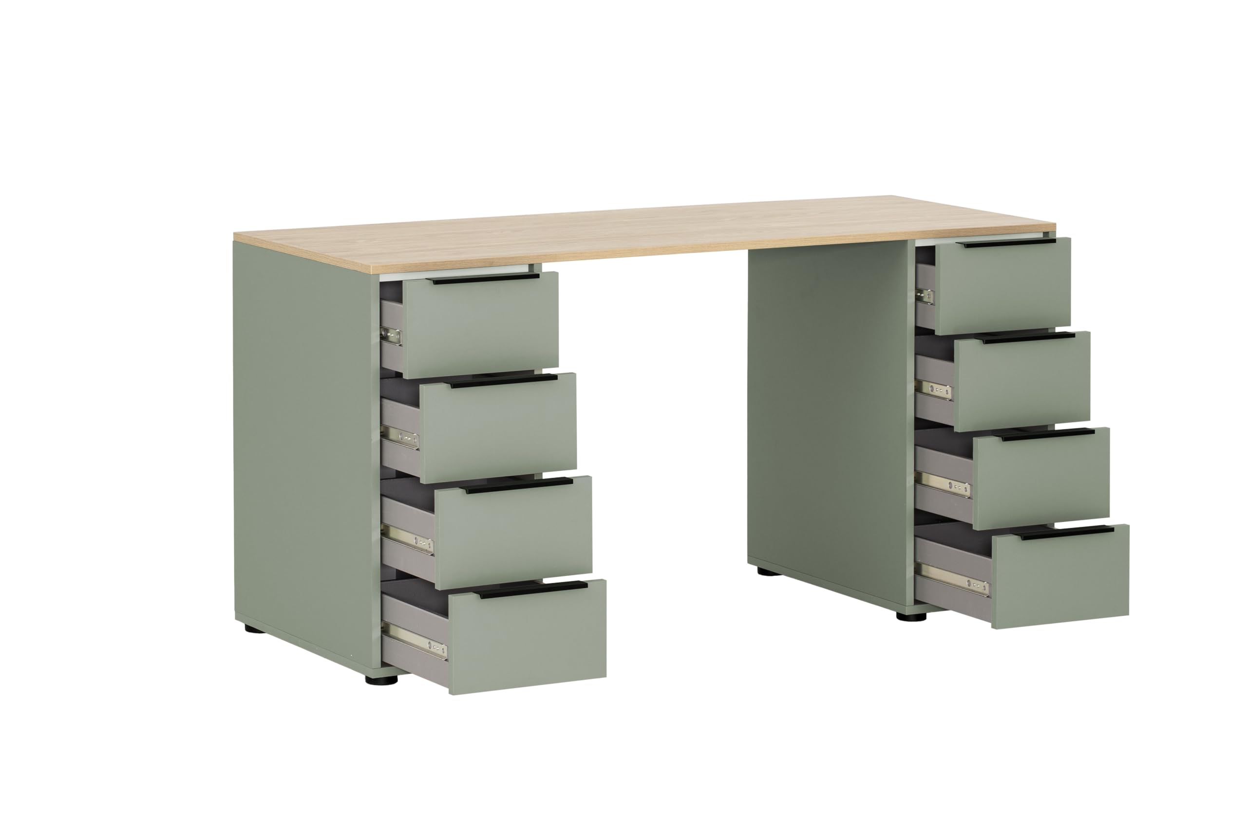 Schildmeyer Schreibtisch Elma 701967 Pistazie/Eiche hell Dekor, 140 x 55,5 x 73,1 cm