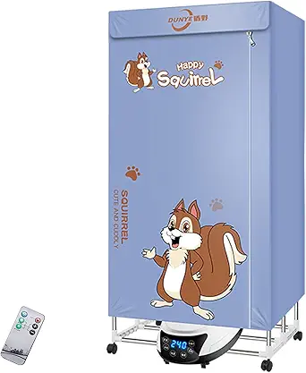 Foldable Clothes Dryer Portable Apartment Laundry Drying Rack Remote Control Low Noise 1600W-1.6Meters for RV Camping Home 110V