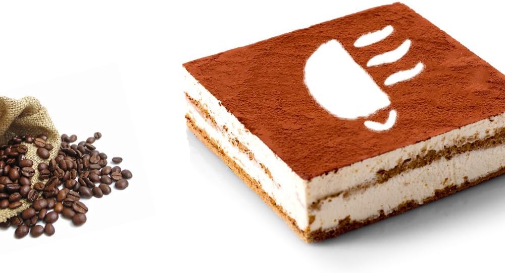 Buy 1 get 1 homEdge 2 Pcs of Stainless Steel Powder Dredges with 16 Pcs Coffee Printing Molds, Cocoa Powder Shaker and Garland Molds with 16 Patterns for Latte, Mocha, Cuppucino, Latte Accessories Cake Printing,