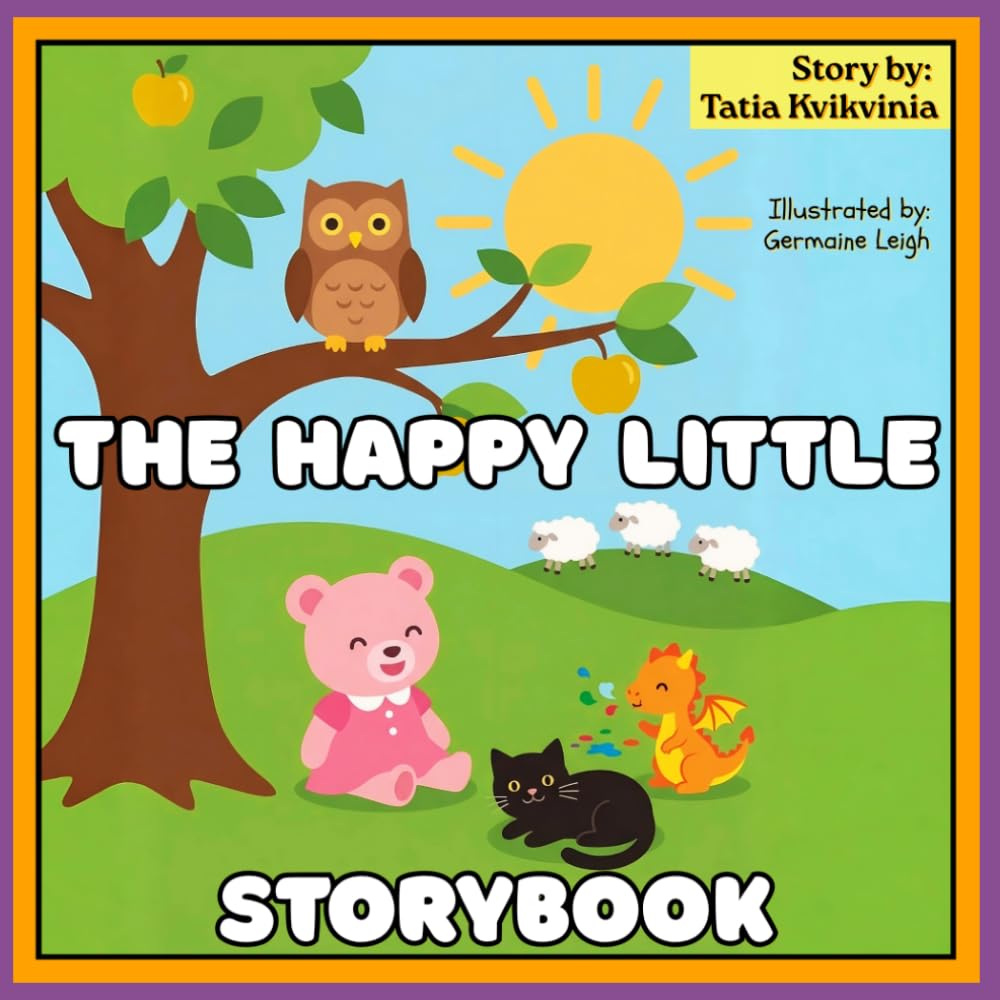 The Happy Little Storybook: Children's book, with coloring pages as illustrations