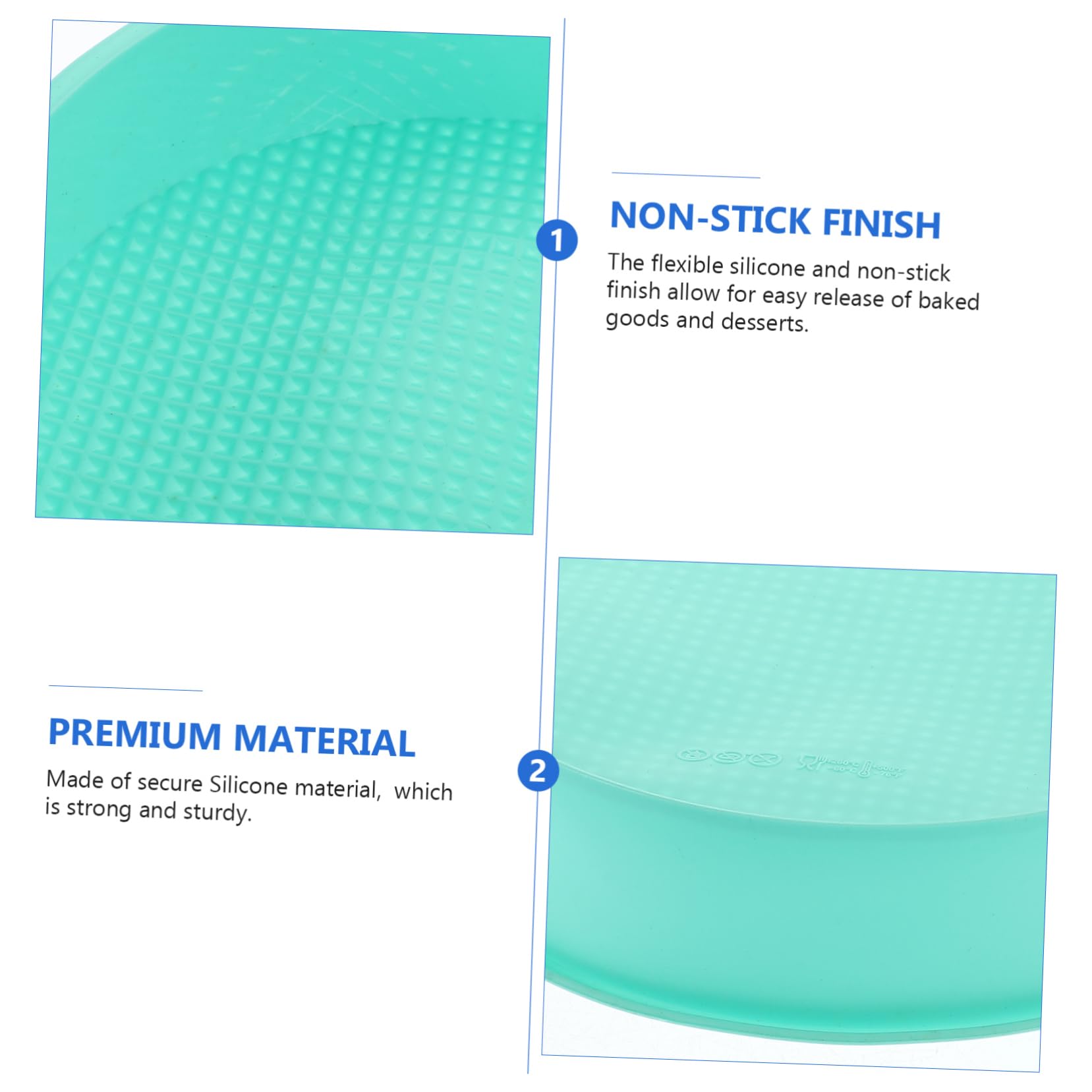 Ciieeo Molde Bizcocho 3 Piezas Molde Para Pasteles Sarten Parrilla Molde Para Hornear Pasteles Utensilios Para Hornear De Silicona Blue Molde Para Tarta